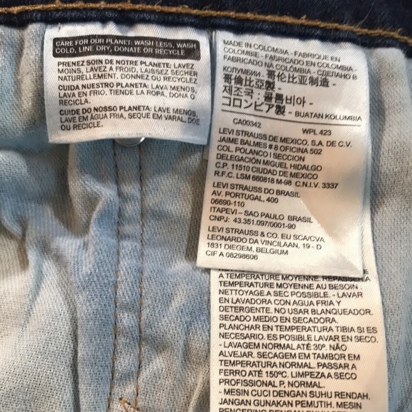 Levi’s 514 Straight Fit Stretch Dark Wash Jeans             size 36z34 - Picture 10 of 12